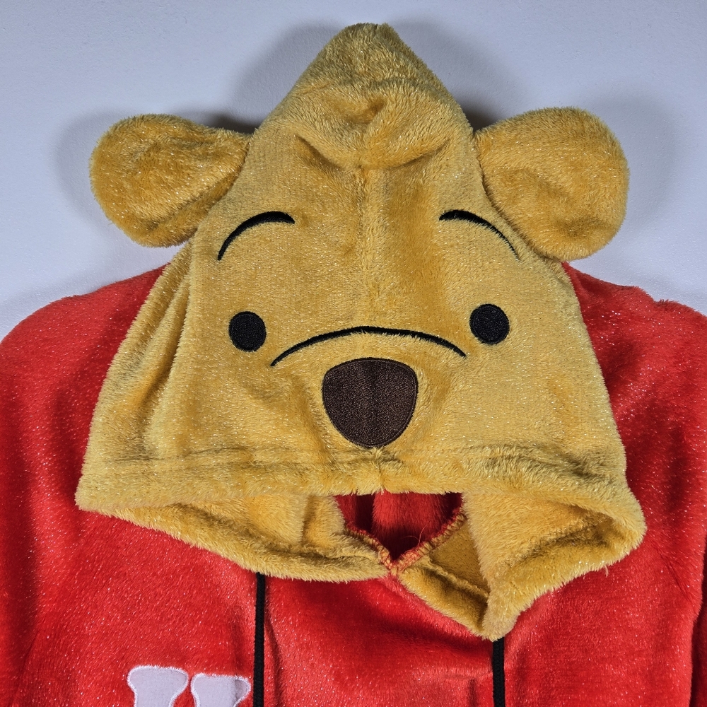 Disney Winnie The Pooh Hunny Character Soft Fleece Long Hoodie Sweater Medium - Picture 9 of 16